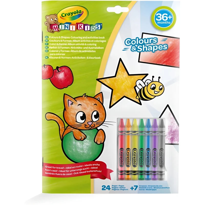 Crayola Colour & Shape Activity Book with 8 Crayons