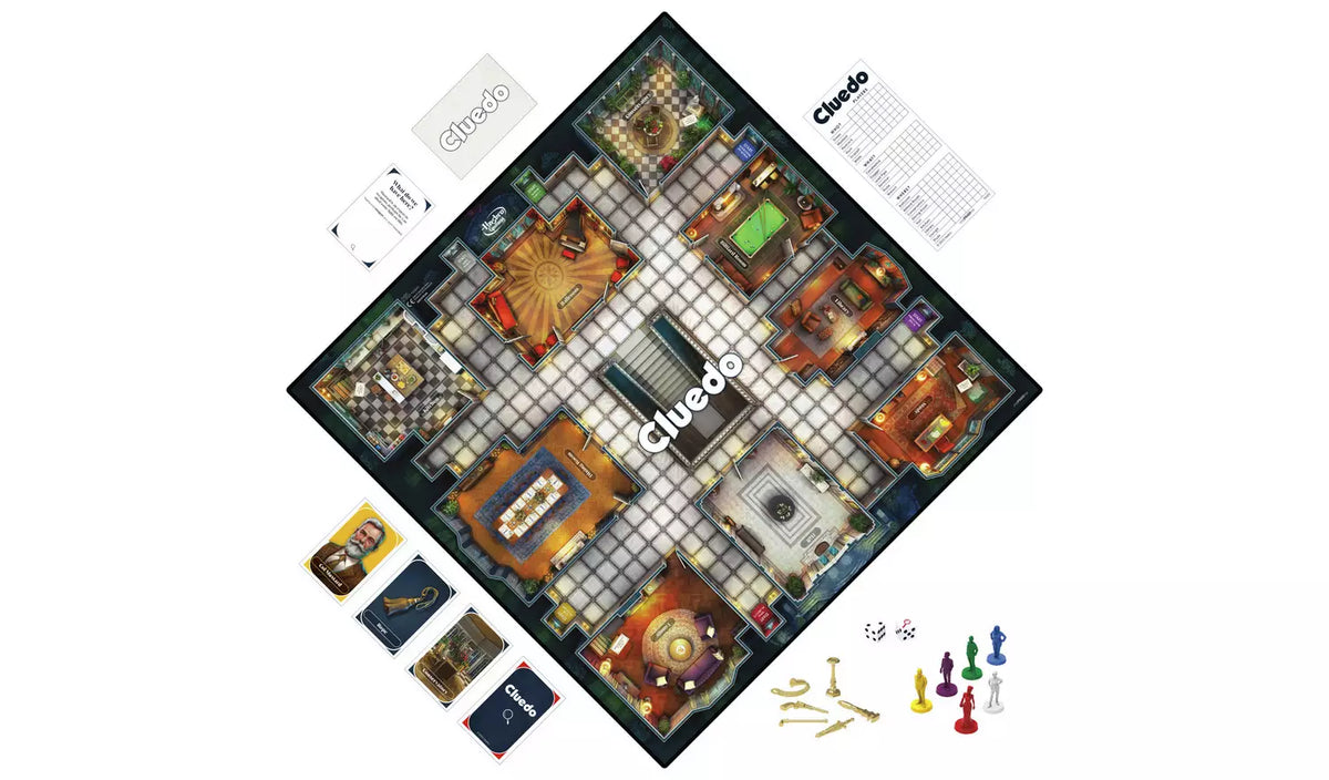 لعبة هاسبرو كلو (Clue/Cluedo) الكلاسيكية بحلتها الجديدة - لعبة الألغاز اللوحية