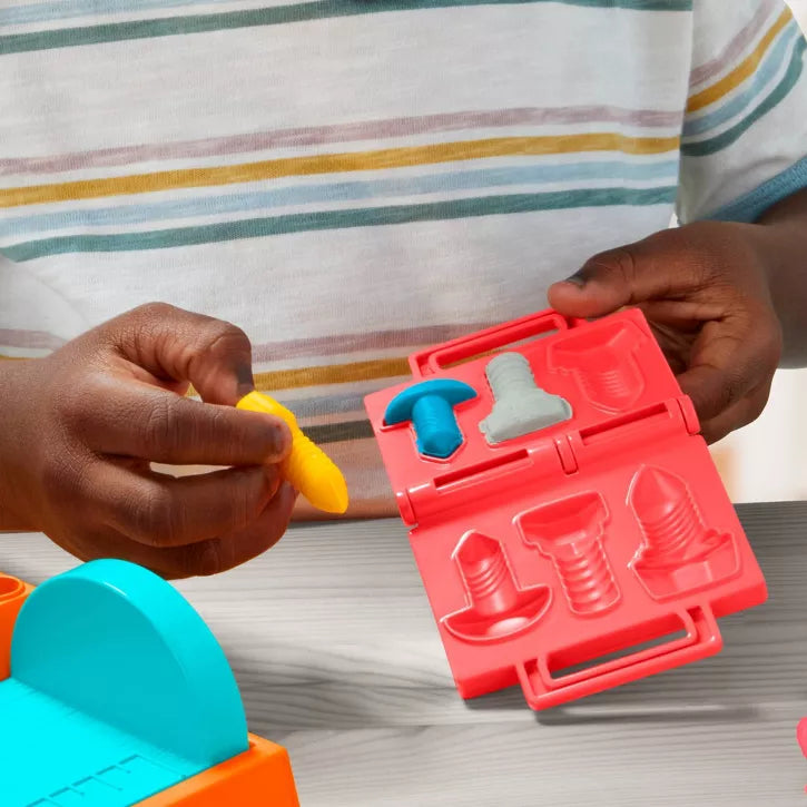 Play-Doh Stamp and Saw Tool Bench Playset - Pretend Workbench Toy