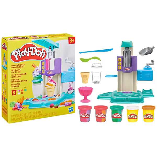 Play-Doh Rainbow Swirl Ice Cream Playset - Pretend Ice Cream Toy