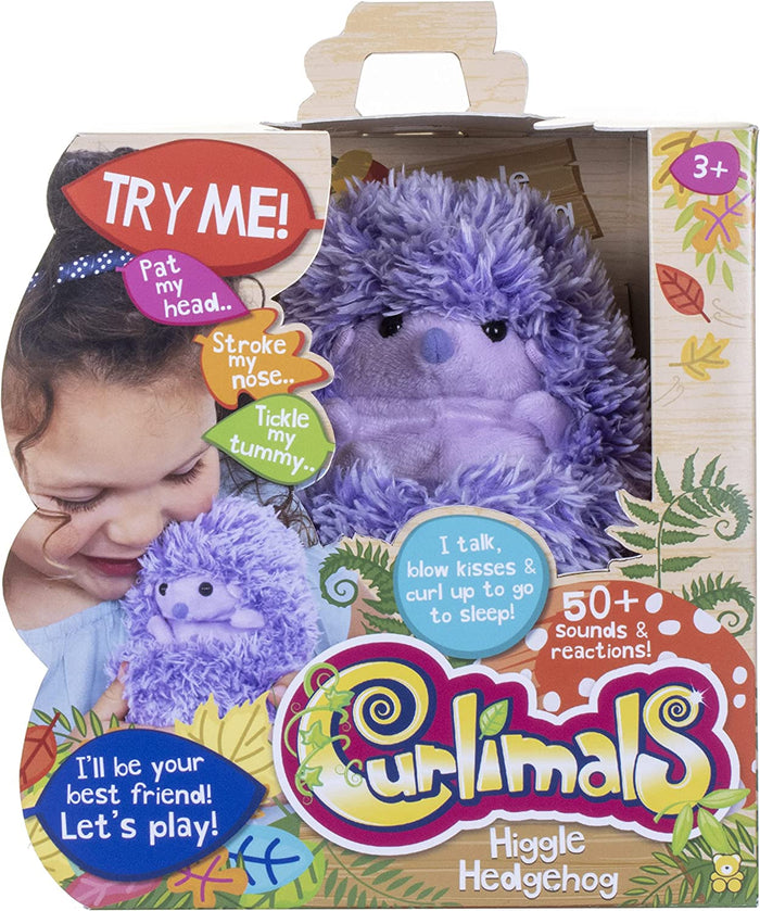 Curlimals Interactive Hedgehog Plush for Kids 3+