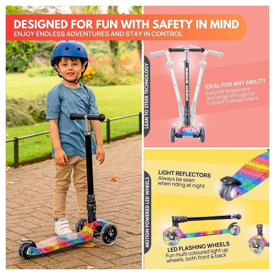 Bold Cube Big 3 Wheel Scooter - Crystal Rubix