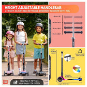 Bold Cube Big 3 Wheel Scooter Candyfloss - Stable Kids Scooter