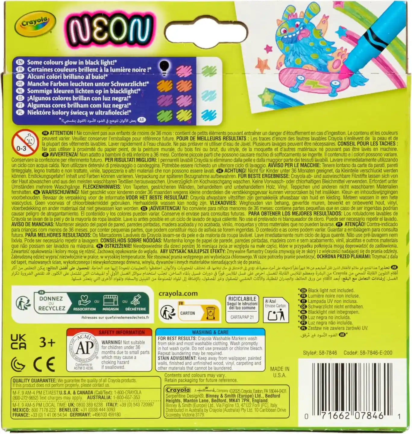 Crayola Neon Markers 10 Pack