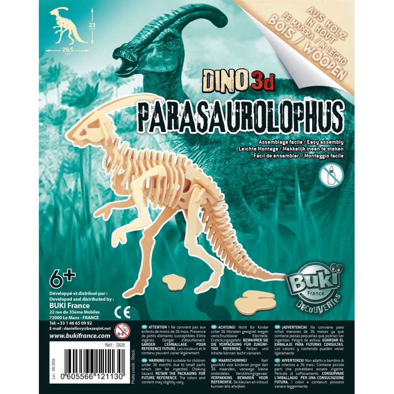 Buki Dinos 3D Model Kit - Build and Display Dinosaur Model