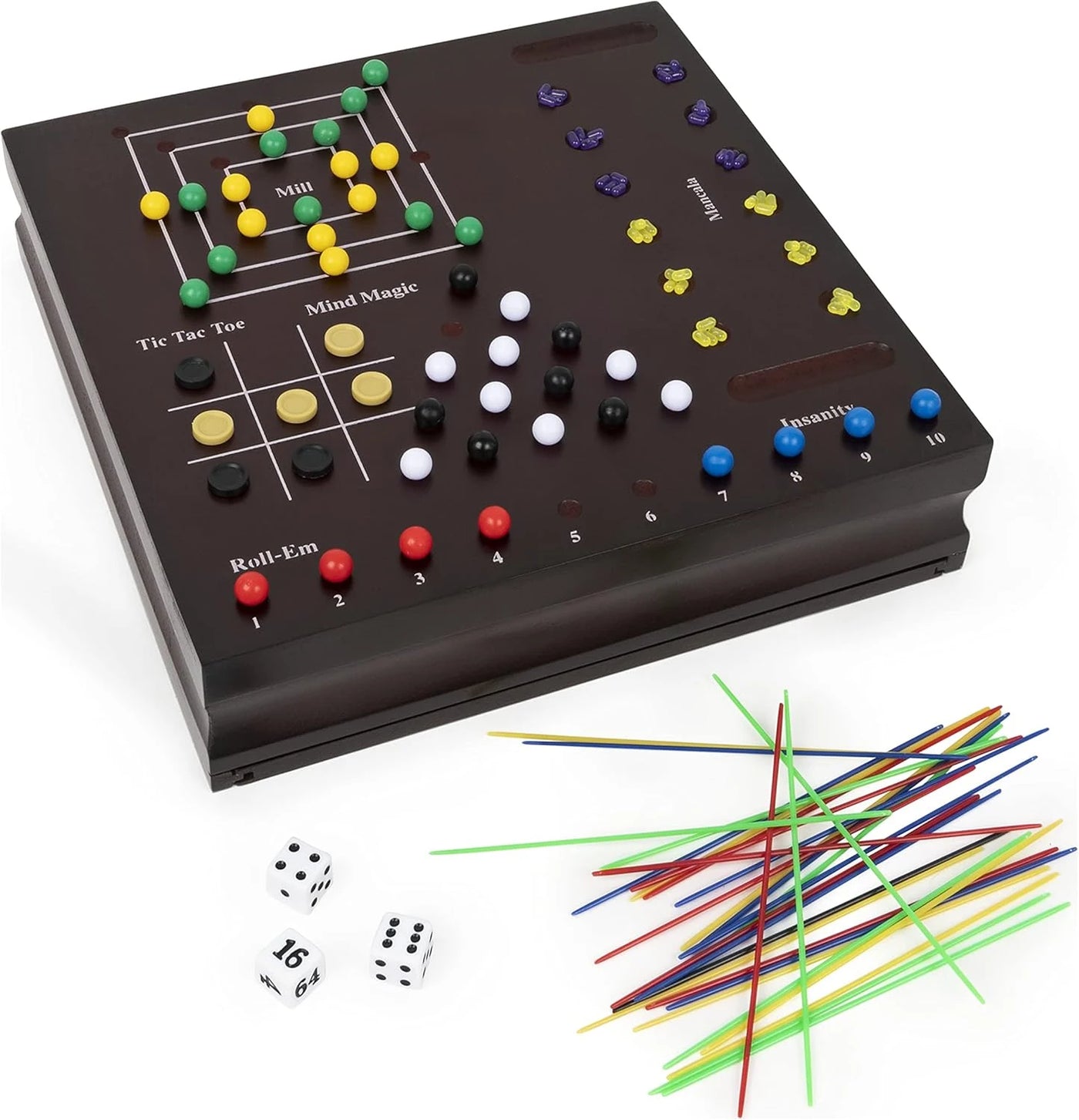 Spin Master Wooden Family 10-in-1 Game Set