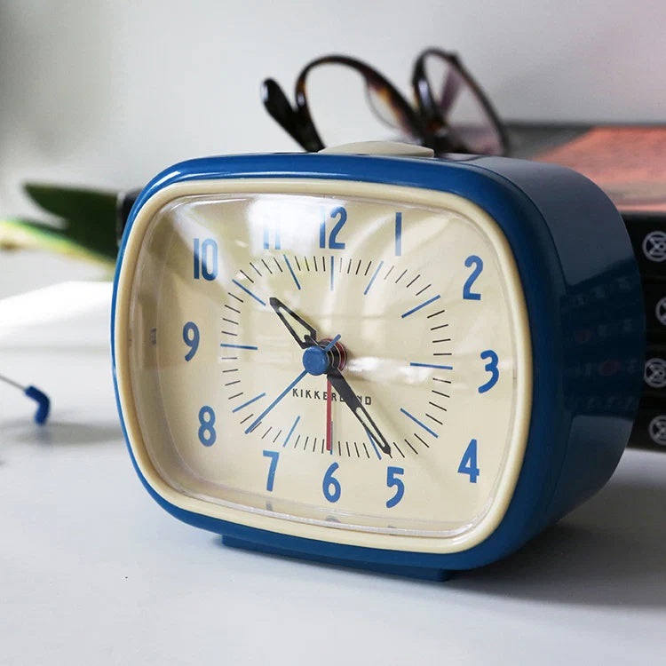 Kikkerland -  Retro Alarm Clock Blue