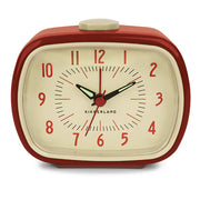 Kikkerland -  Retro Alarm Clock Red