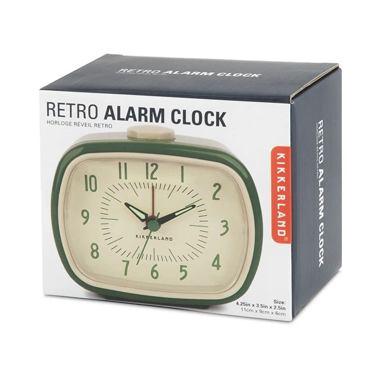 Kikkerland -  Retro Alarm Clock Green