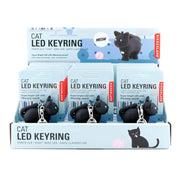 Kikkerland - Cat Led Keychain Carded/Cdu - Code Y904
