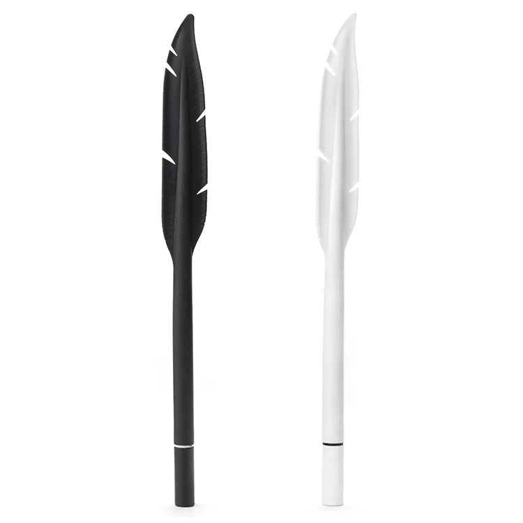 Kikkerland -  Pen Feather Black/White Assorted