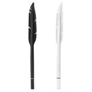 Kikkerland -  Pen Feather Black/White Assorted