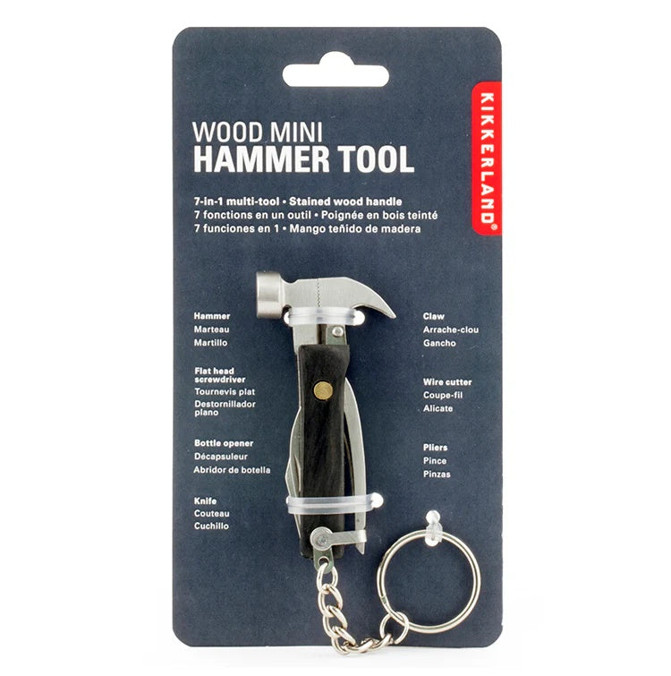 Kikkerland -  Wood Mini Hammer Tool Black