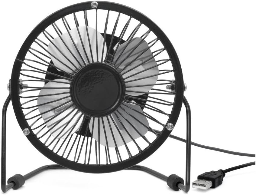 Kikkerland -  Usb Metal Desk Fan - Black