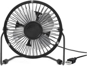 Kikkerland -  Usb Metal Desk Fan - Black