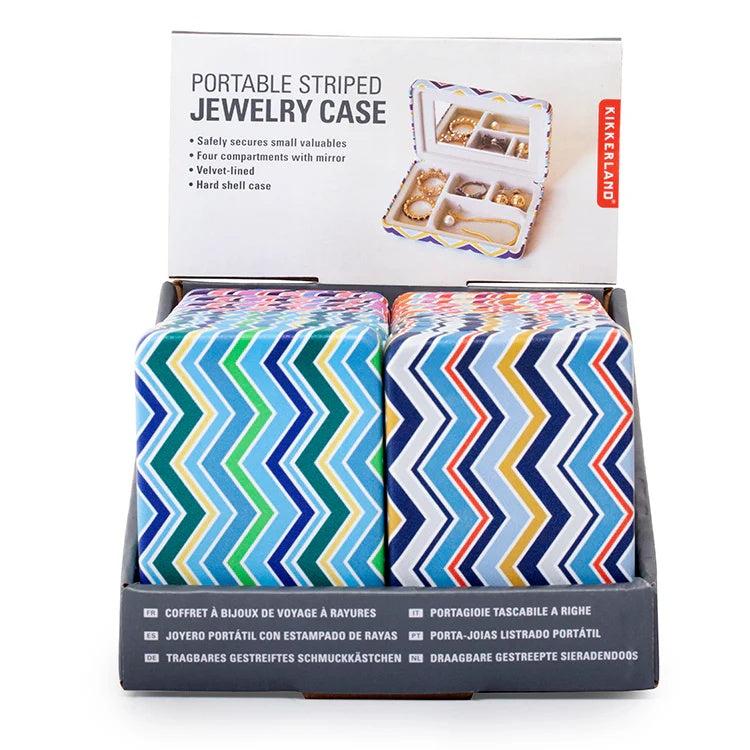 Kikkerland -  Portable Striped Jewelry Case