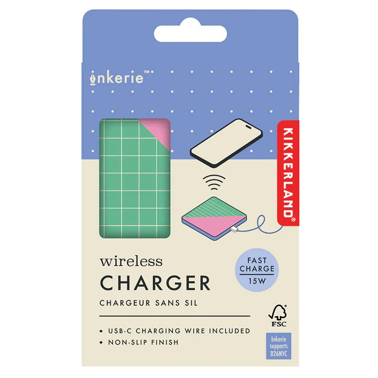 Kikkerland - Wireless Charger Gr/Pk
