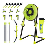 Aojie Sport 4-in-1 - 18" Target Set (W/ 3 Axes, 3 Spiral Darts, 6 Darts, 1 Bow, 5 Arrows & Quiver)