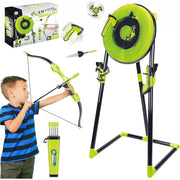 Aojie Sport 4-in-1 - 18" Target Set (W/ 3 Axes, 3 Spiral Darts, 6 Darts, 1 Bow, 5 Arrows & Quiver)