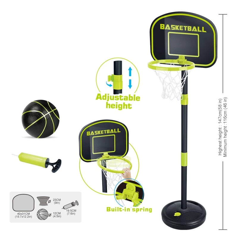 Aojie Sport Basketball Set with 4.5" Ball - Ages 3+