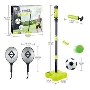 Aojie Sport 2 in 1 Combo Set Swing Racket & Soccer - Outdoor Kit