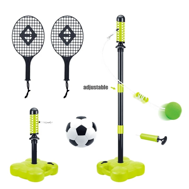 Aojie Sport 2 in 1 Combo Set Swing Racket & Soccer - Outdoor Kit