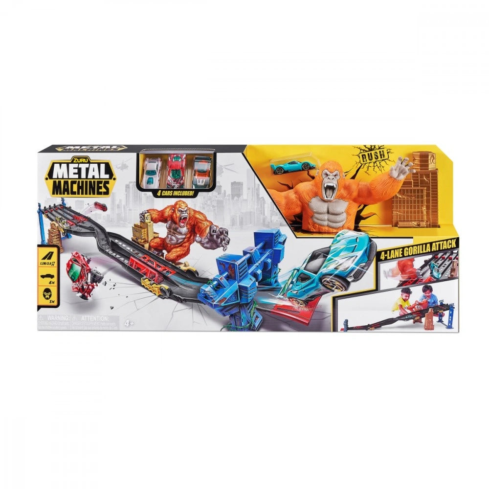 Metal Machines 4-Lane Gorilla Attack Track Set