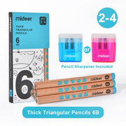 Mideer Thick Triangular Pencils 6B