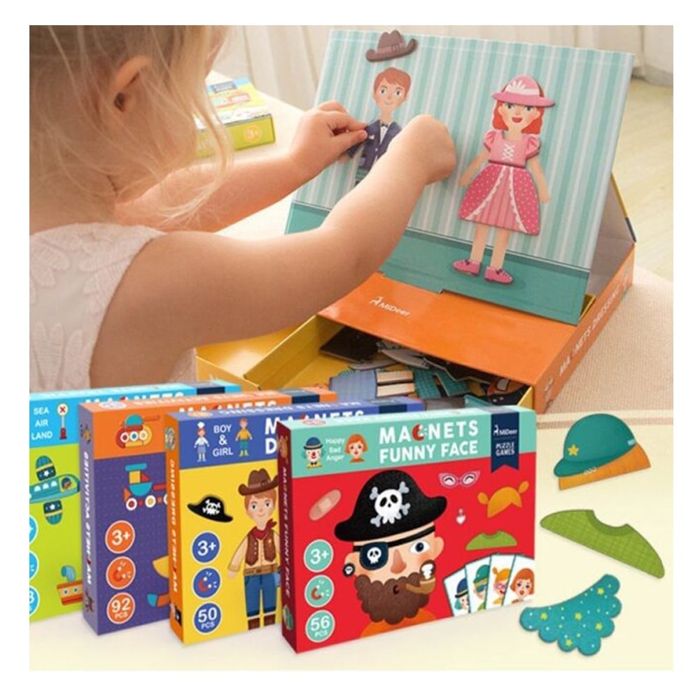 Mideer Magnetic Boy and Girl Dress Up Game – Creative Imaginative Play Set - Ages 3+