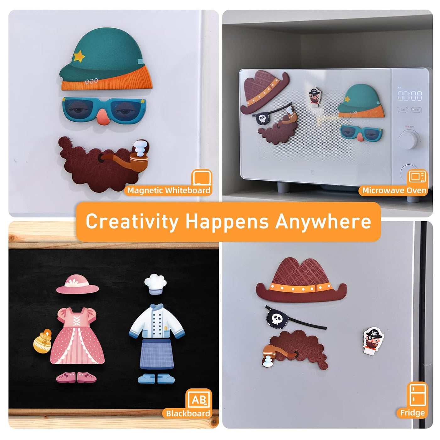 Mideer Magnetic Boy and Girl Dress Up Game – Creative Imaginative Play Set - Ages 3+
