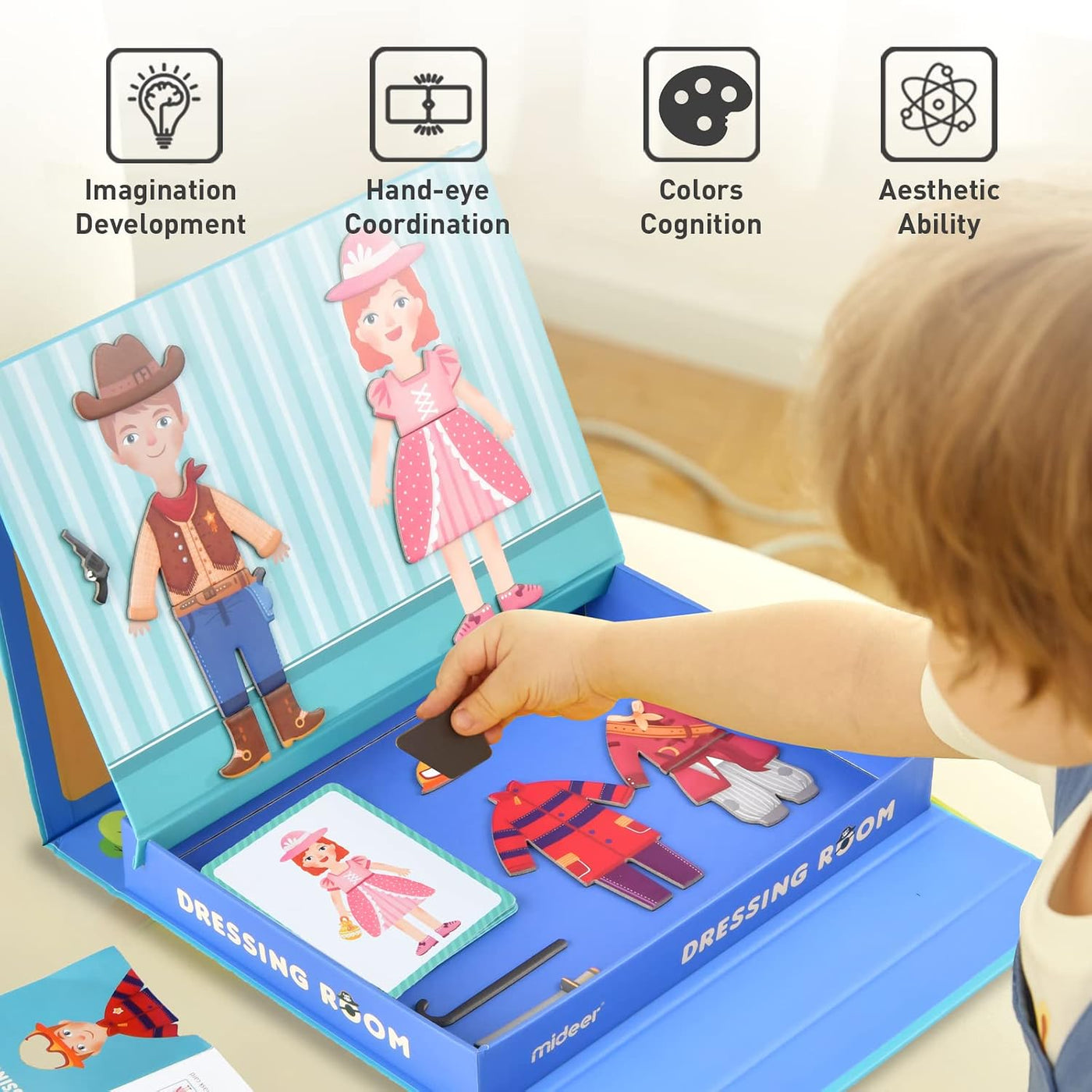 Mideer Magnetic Boy and Girl Dress Up Game – Creative Imaginative Play Set - Ages 3+