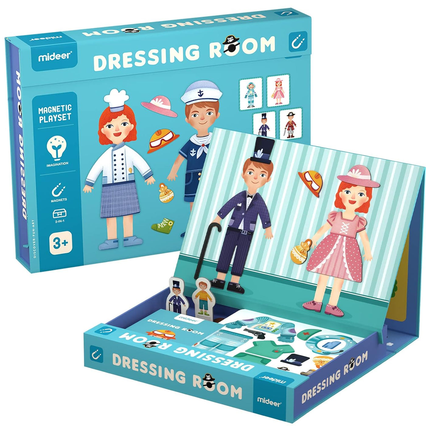 Mideer Magnetic Boy and Girl Dress Up Game – Creative Imaginative Play Set - Ages 3+