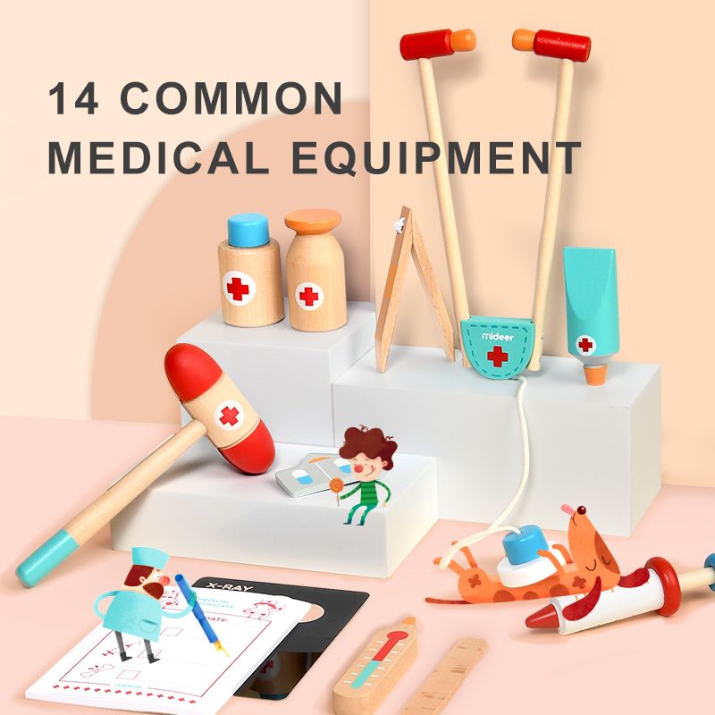 Mideer My First Medical Kit Wooden Toy Set - Ages 3+