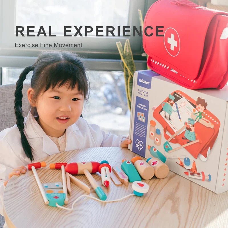 Mideer My First Medical Kit Wooden Toy Set - Ages 3+