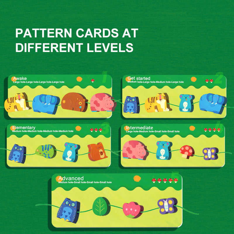 Mideer Lacing Beads Stringing Toy - Transportation