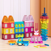 Mideer Archimedes Wooden Blocks - Cityblocks Cool Color - Ages 3+