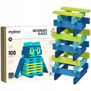 Mideer Archimedes Wooden Blocks - Cityblocks Cool Color - Ages 3+