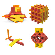 Mideer Archimedes Wooden Blocks - Cityblocks Warm Color - Ages 3+