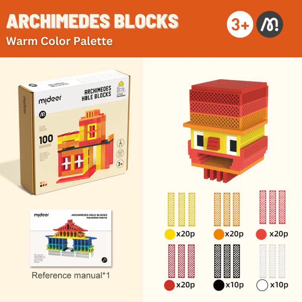 Mideer Archimedes Diamond Hole Blocks - Warm