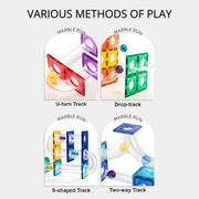 Mideer Colorful Magnetic Tiles Marble Run - 100 Pieces - Ages 3+