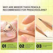 Mideer Thick Triangular Pencils HB - 30pcs