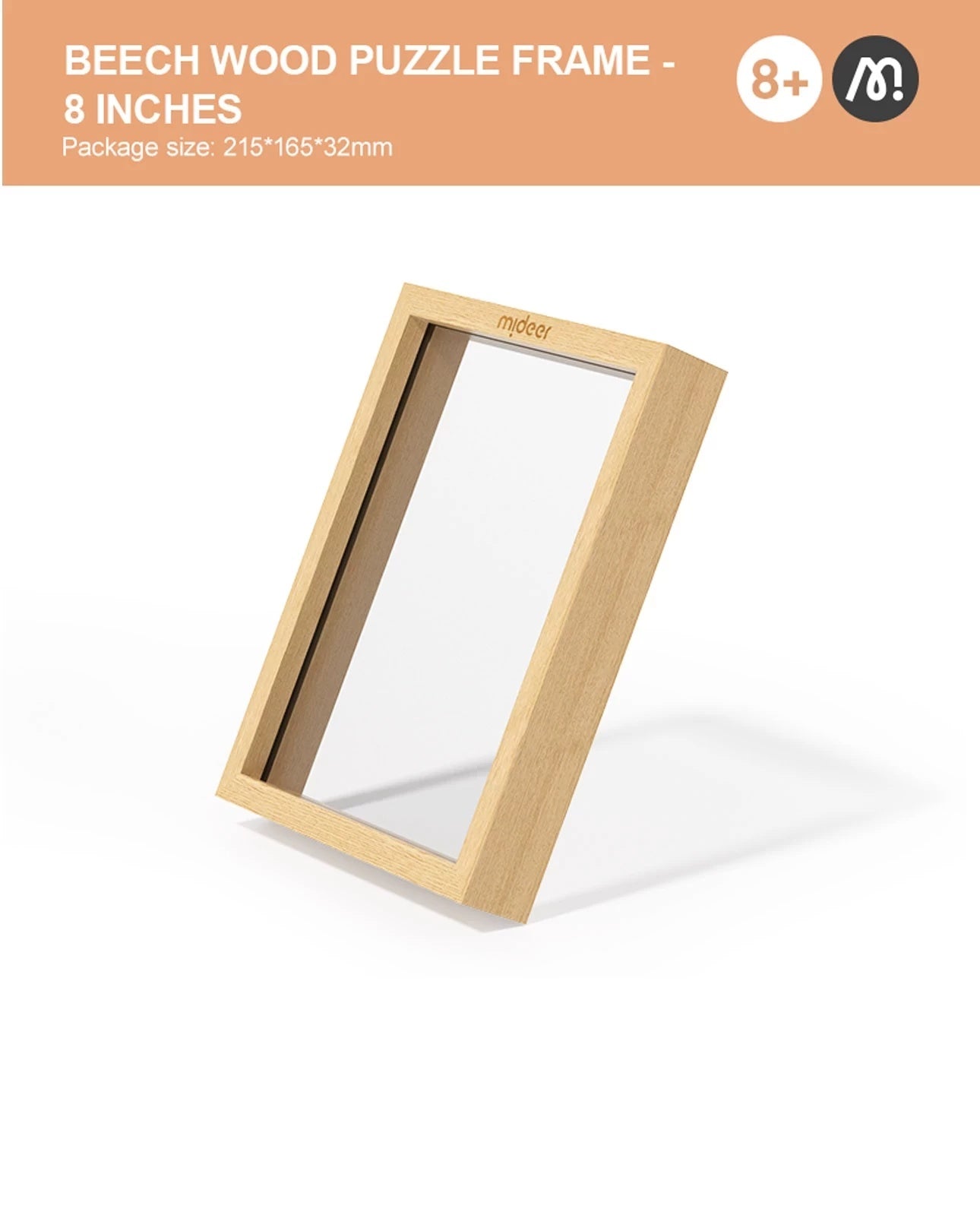 Mideer Beech Wood Puzzle Frame - 8 Inch