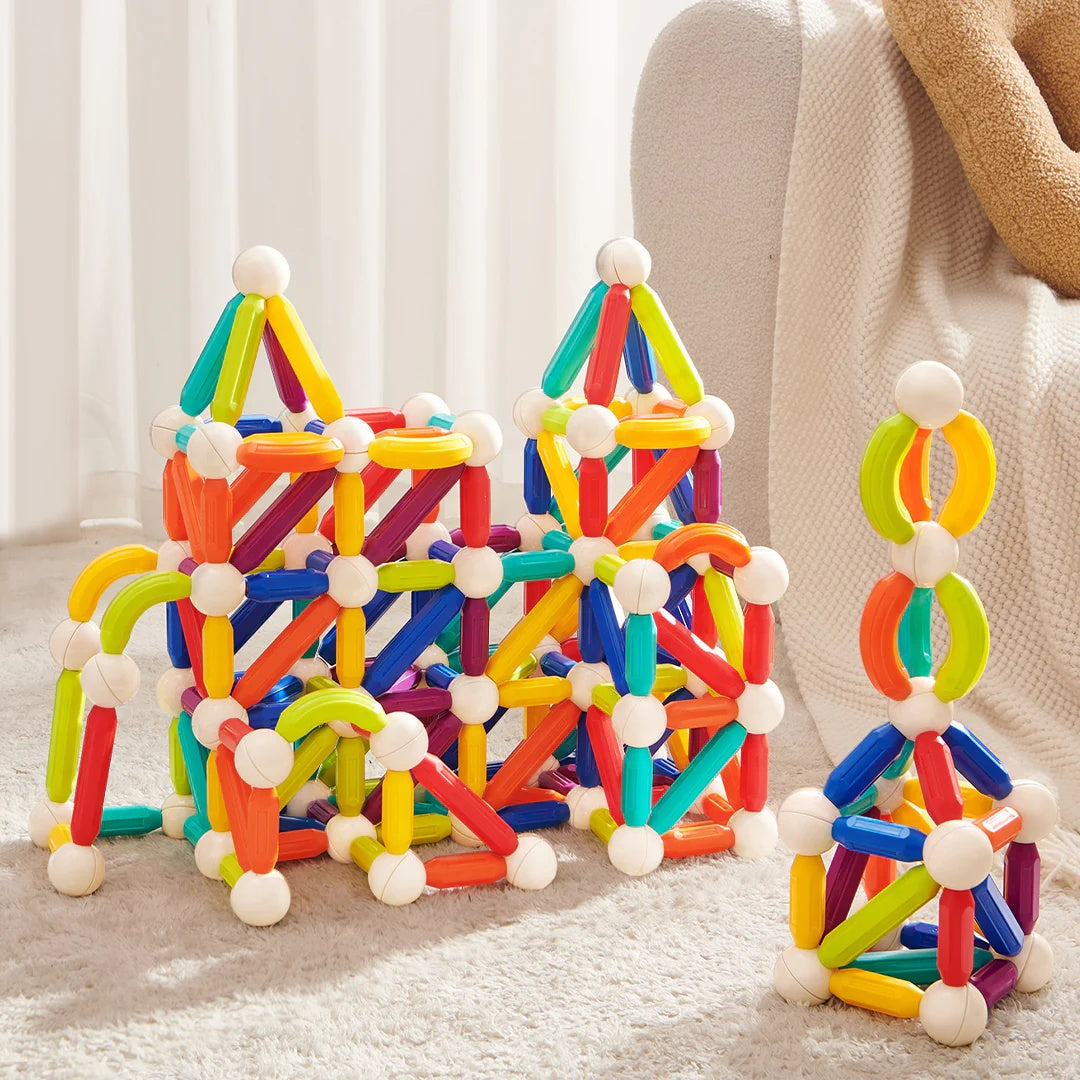 Mideer Rainbow Magnetic Sticks 60 Pieces - Kids Building Set