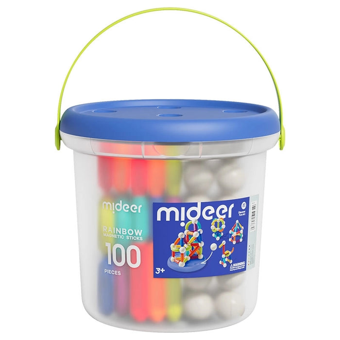 Mideer Rainbow Magnetic Sticks 100 Pieces - Building Set