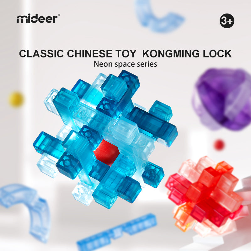 Mideer Neon Space Kongming Lock Soccer - Puzzle Toy