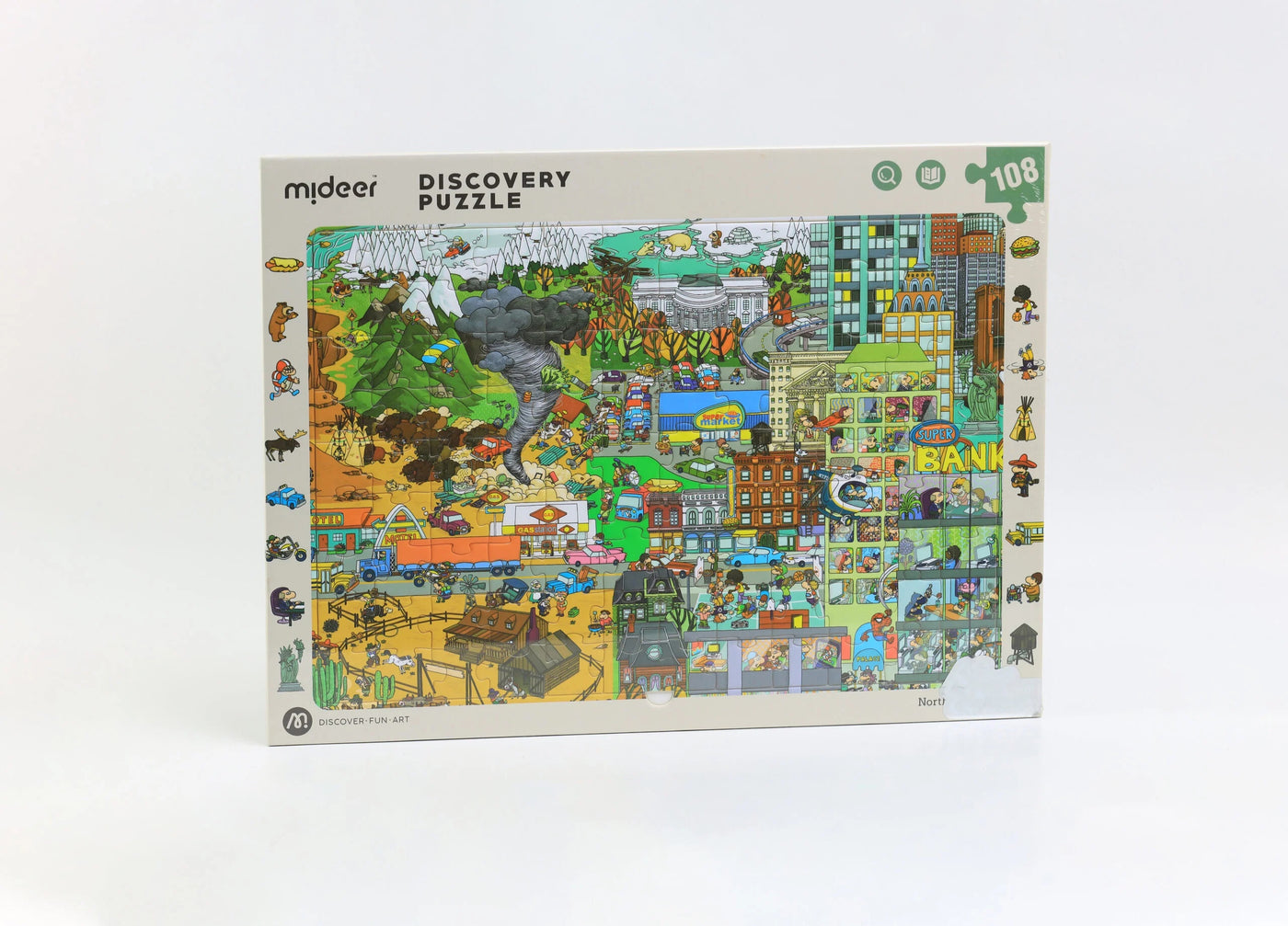 Mideer Discovery Puzzle Big World Small World - North American