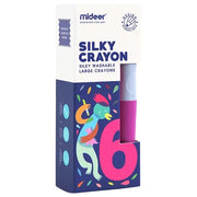 Mideer Washable Silky Crayon Set 6 Colors - Non-Toxic Kids Crayon Set