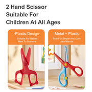 Mideer Kids Scissors Red and Blue - Child-Safe Craft Scissors