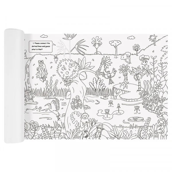 Mideer Giant Jungle Coloring Roll - Large Roll-Out Paper for Kids