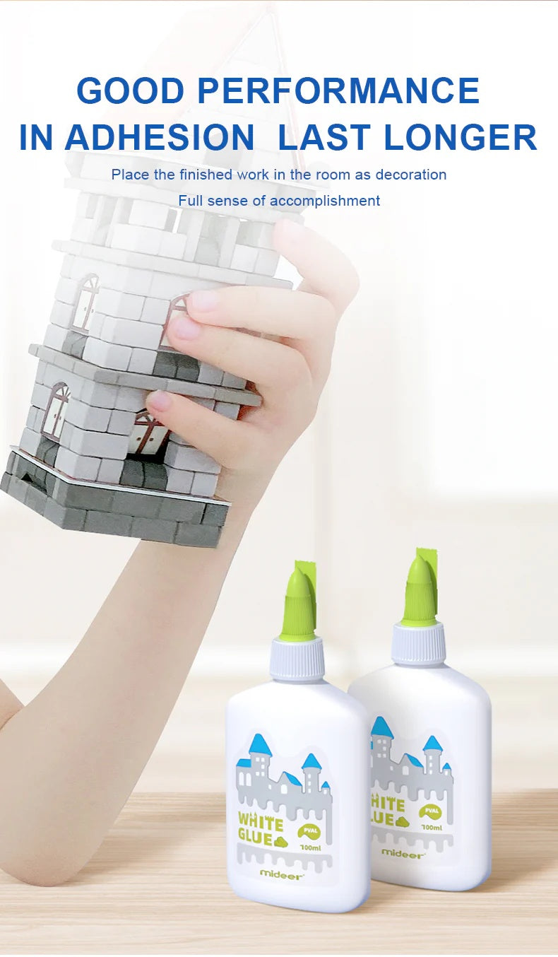 Mideer Master Builder Glue - Precision Tip Craft Glue for Kids